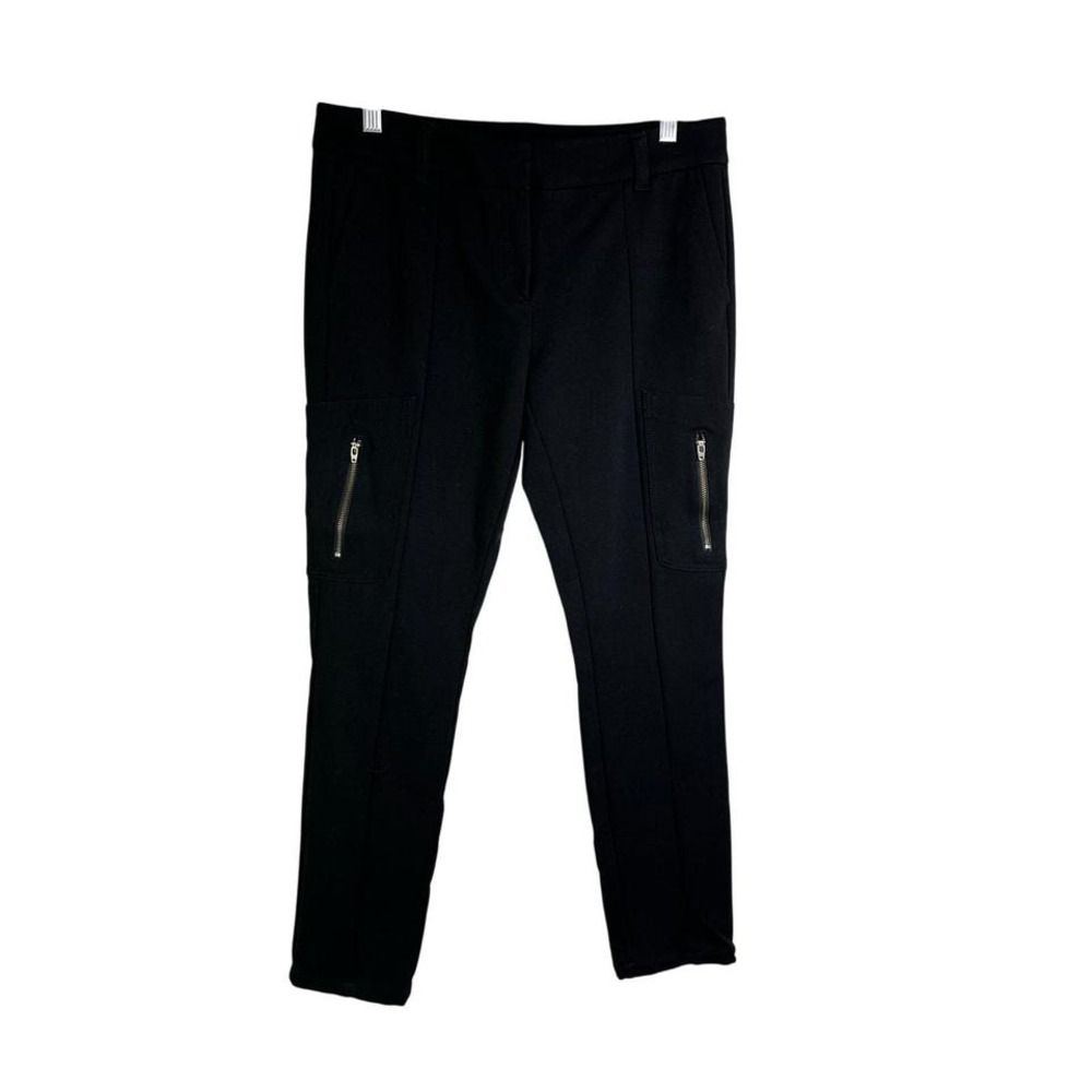 Ann Taylor Pants Womens 8‎ Black Skinny Stretch Zip Pockets Rock & Roll Mid-Rise